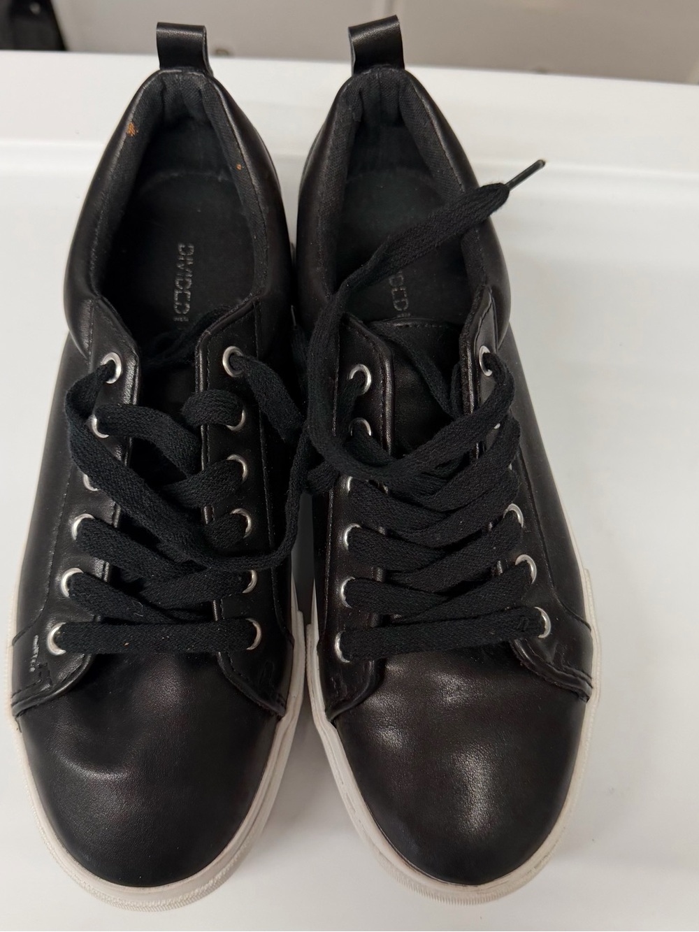 H&M Black Faux Leather Platform Sneakers